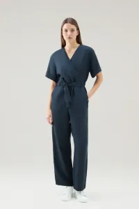 Overal Woolrich Viscose Linen Suit Melton Blue