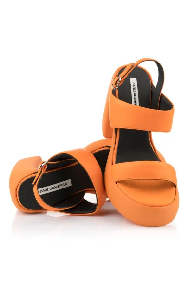 Sandále Karl Lagerfeld Astragon Hi Puffa Strap Sandal Orange Lthr