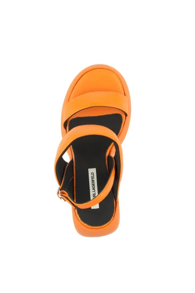 Sandále Karl Lagerfeld Astragon Hi Puffa Strap Sandal Orange Lthr