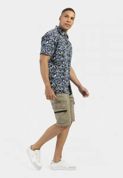 Košeľa Camel Active Shortsleeve Shirt Teal/Greengreen