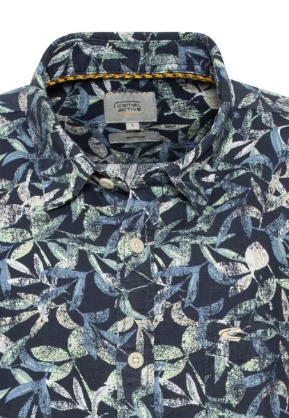 Košeľa Camel Active Shortsleeve Shirt Teal/Greengreen