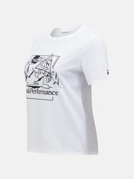 Tričko Peak Performance W Explore Graphic Tee White