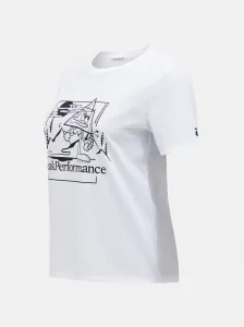 Tričko Peak Performance W Explore Graphic Tee White