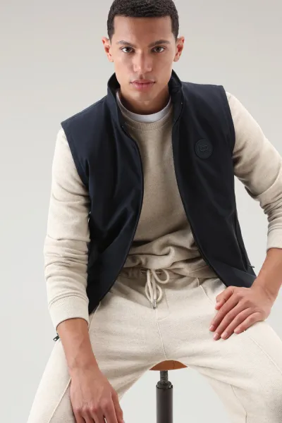 Vesta Woolrich Pacific Vest Melton Blue