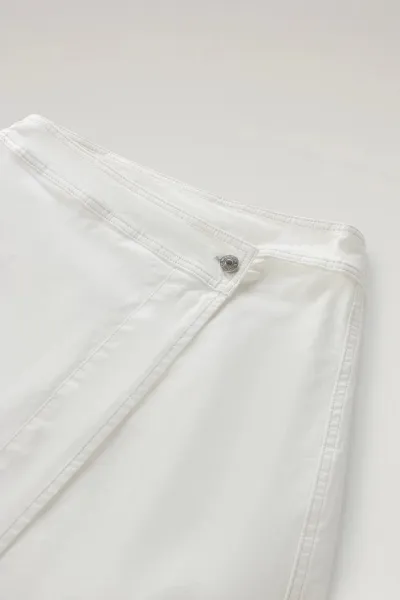 Sukňa Woolrich Cotton Twill Skirt Plaster White