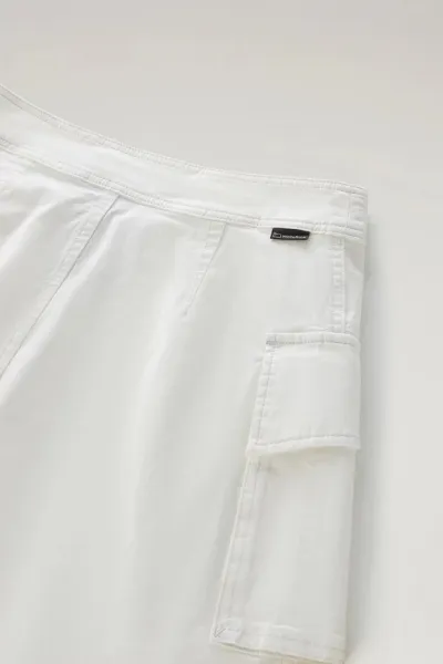 Sukňa Woolrich Cotton Twill Skirt Plaster White