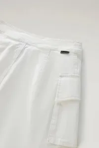 Sukňa Woolrich Cotton Twill Skirt Plaster White