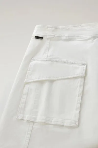 Sukňa Woolrich Cotton Twill Skirt Plaster White