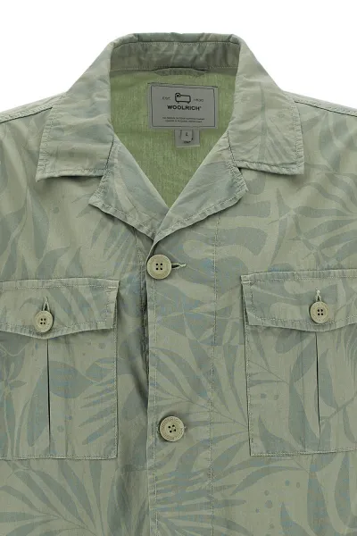 Bunda Woolrich Tropical Print Overshirt Sage Flower
