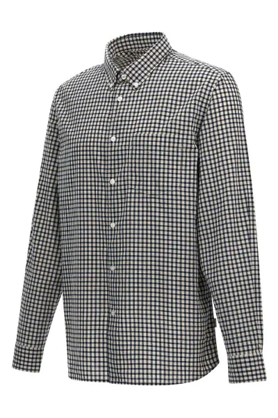 Košeľa Woolrich Poplin Madras Shirt Micro Check Blue