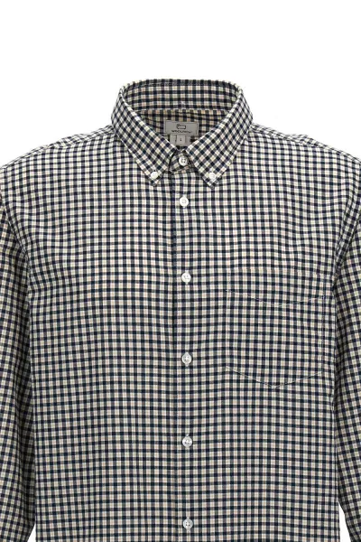 Košeľa Woolrich Poplin Madras Shirt Micro Check Blue