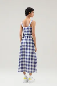 Šaty Woolrich Check Voile Dress Blue Buffalo