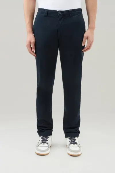 Nohavice Woolrich Classic Chino Pant Melton Blue
