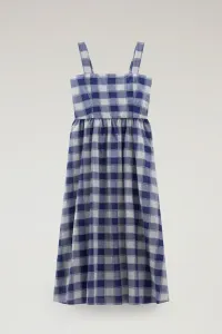 Šaty Woolrich Check Voile Dress Blue Buffalo