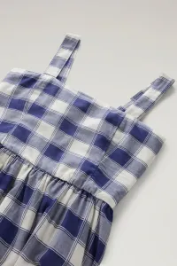 Šaty Woolrich Check Voile Dress Blue Buffalo