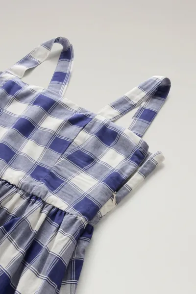 Šaty Woolrich Check Voile Dress Blue Buffalo