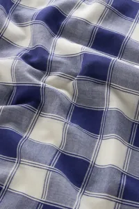 Šaty Woolrich Check Voile Dress Blue Buffalo
