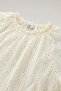 Blúzka Woolrich Broderie Anglaise Blouse Plaster White