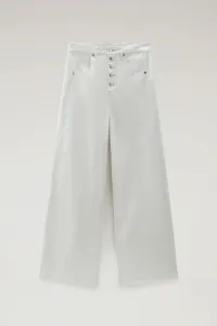 Nohavice Woolrich Cotton Twill Pant Plaster White