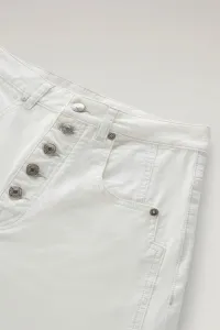 Nohavice Woolrich Cotton Twill Pant Plaster White