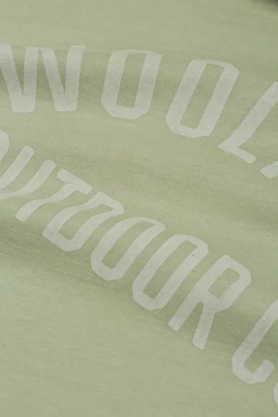 Tričko Woolrich Light Garment Dyed T-Shirt Sage