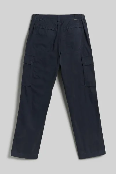Nohavice Woolrich Gabardine Cargo Pant Melton Blue