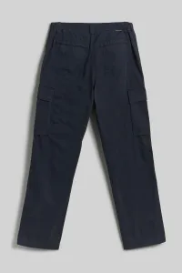 Nohavice Woolrich Gabardine Cargo Pant Melton Blue