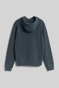 Mikina Woolrich Garment Dyed Logo Hoodie Melton Blue
