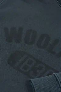 Mikina Woolrich Garment Dyed Logo Hoodie Melton Blue