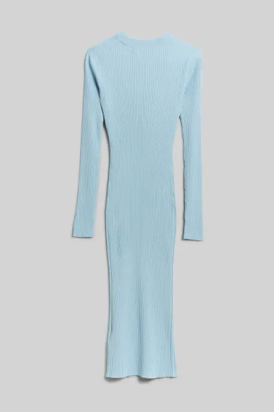 Šaty Karl Lagerfeld Lslv Knit Dress Cashmere Blue