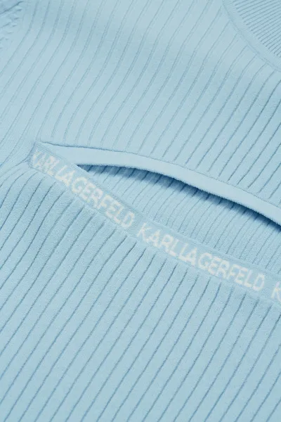 Šaty Karl Lagerfeld Lslv Knit Dress Cashmere Blue