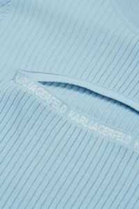 Šaty Karl Lagerfeld Lslv Knit Dress Cashmere Blue
