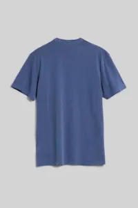 Tričko Woolrich Garment Dyed Logo T-Shirt Maritime Blue