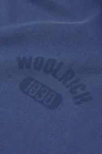 Tričko Woolrich Garment Dyed Logo T-Shirt Maritime Blue