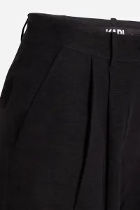 Šortky Karl Lagerfeld Linen Blend Shorts Black