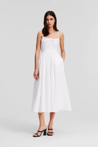 Šaty Karl Lagerfeld Kl Burnout Dress White