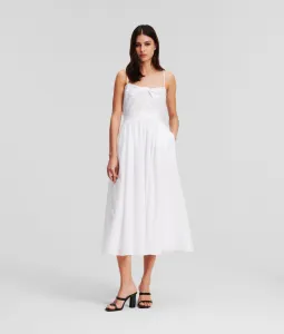 Šaty Karl Lagerfeld Kl Burnout Dress White