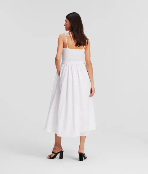 Šaty Karl Lagerfeld Kl Burnout Dress White