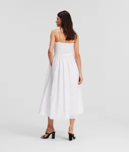 Šaty Karl Lagerfeld Kl Burnout Dress White
