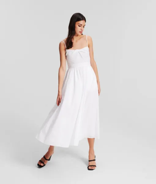Šaty Karl Lagerfeld Kl Burnout Dress White