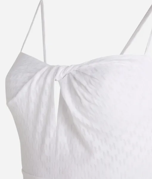 Šaty Karl Lagerfeld Kl Burnout Dress White