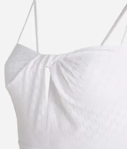 Šaty Karl Lagerfeld Kl Burnout Dress White