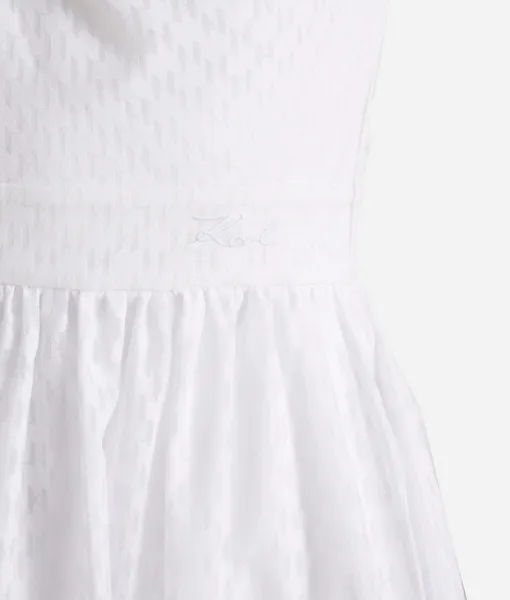 Šaty Karl Lagerfeld Kl Burnout Dress White