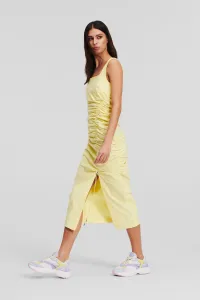 Šaty Karl Lagerfeld Gathered Stretch Dress Elfin Yellow