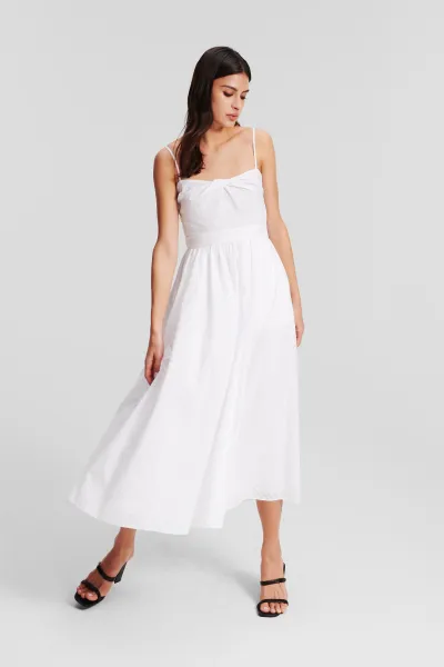 Šaty Karl Lagerfeld Kl Burnout Dress White