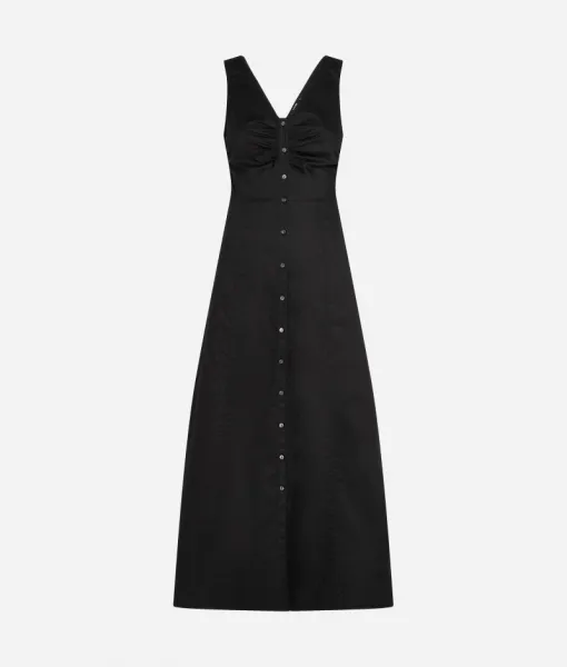 Šaty Karl Lagerfeld Cotton Day Dress Black