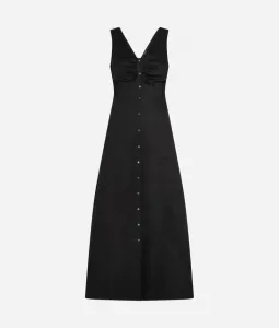 Šaty Karl Lagerfeld Cotton Day Dress Black
