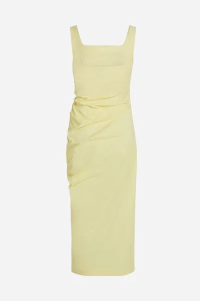 Šaty Karl Lagerfeld Gathered Stretch Dress Elfin Yellow