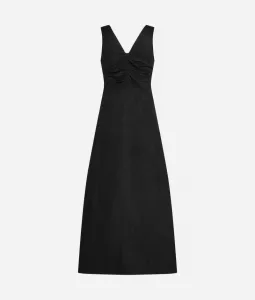 Šaty Karl Lagerfeld Cotton Day Dress Black