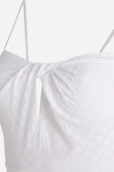 Šaty Karl Lagerfeld Kl Burnout Dress White